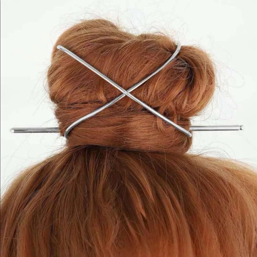 🎉 New Silver Hair Bun Cage & Stick